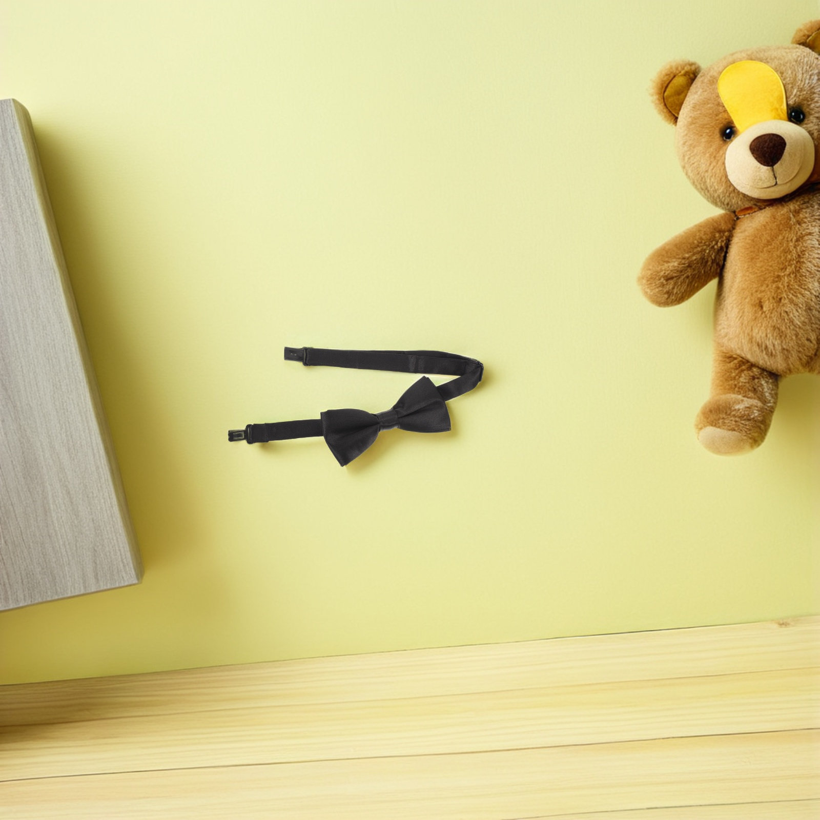 黒の調整可能な子供用蝶ネクタイ。無地で、結び目が付いているの - Bow Tie Pre Tied のレビューと価格